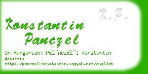 konstantin panczel business card